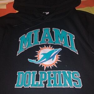NHL Black and Teal Miami Dolphins Sweater